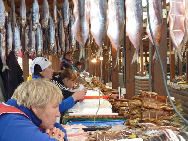 Fish market, Listvyanka