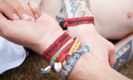 Wristbands At Sonisphere Festival 2011.