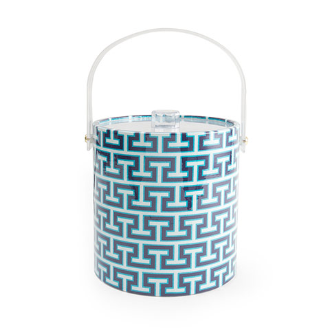 Outdoor eating: Mykonos striped ice bucket, £58, uk.jonathanadler.com