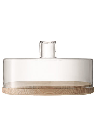 Outdoor eating: LSA Lotta glass dome and ash base, £74, black-by-design.co.uk