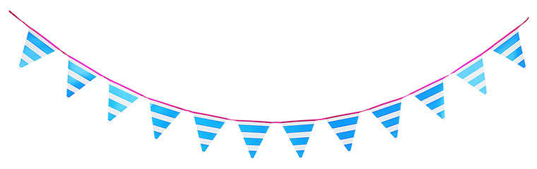 Outdoor eating: Chevron paper bunting, £7.99, hamptonblue.co.uk 