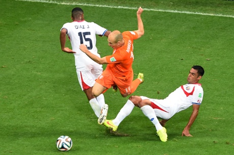 Robben goes down under a double challenge.