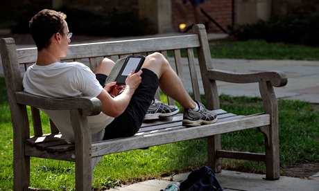 A Kindle reader