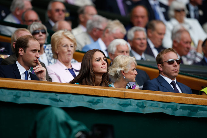 Wimbledon 13: Duke and Duchess of Cambridge in the Royal Box at Wimbledon