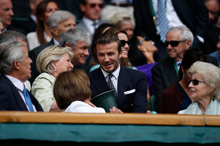 Wimbledon 13: David Beckham is also in the Royal Box, Wimbledon