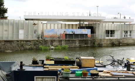 Shrimpy's restaurant,  petrol station, Kings Cross.