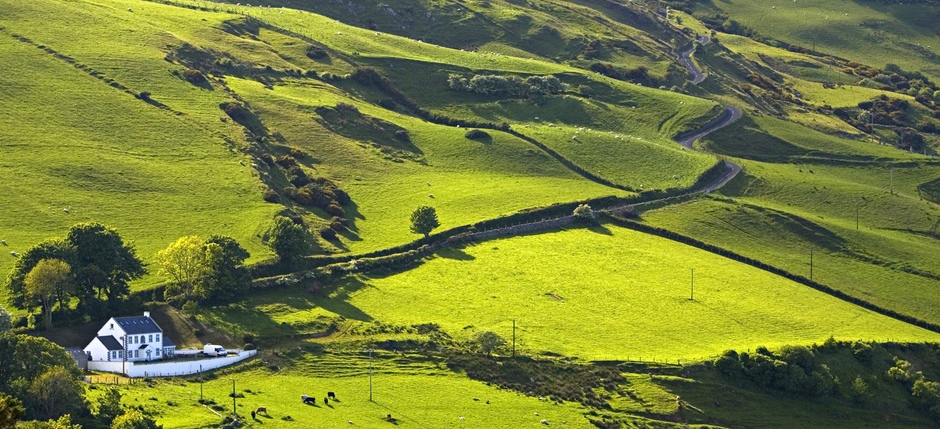 Lane in Torr Head area of northern coast of Northern Ireland