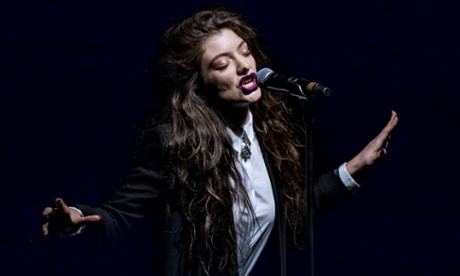 Lorde, pictured here from her recent performance in London.