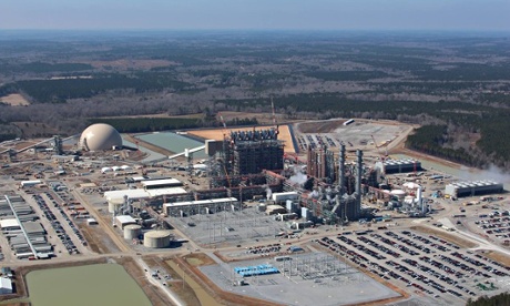 Вид із повітря на енергетичний завод в окрузі Кемпер, Міссісіпі