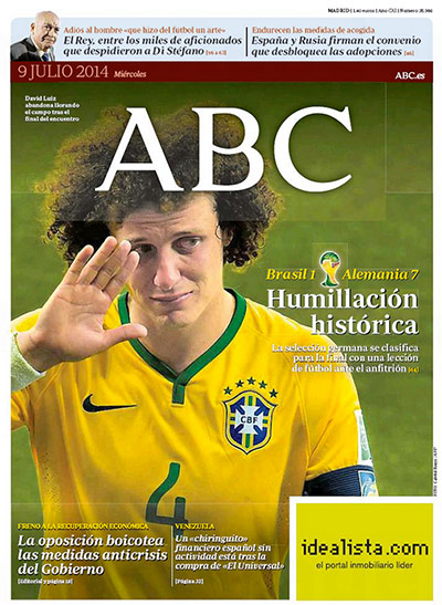 International Front Pages: 'Historic Humiliation' ABC, Spain