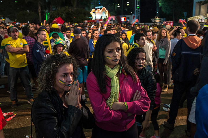 Mourning Brazil: fans watch Fifa World Cup 2014 semi-final against Germany