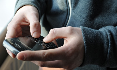 Person using mobile phone