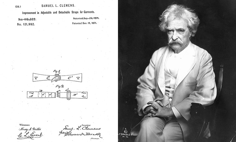 Celeb patents: Mark Twain patent