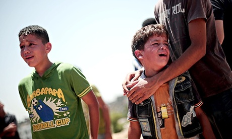 Funeral ceremony of Palestinian siblings killed in Israeli airstrikes