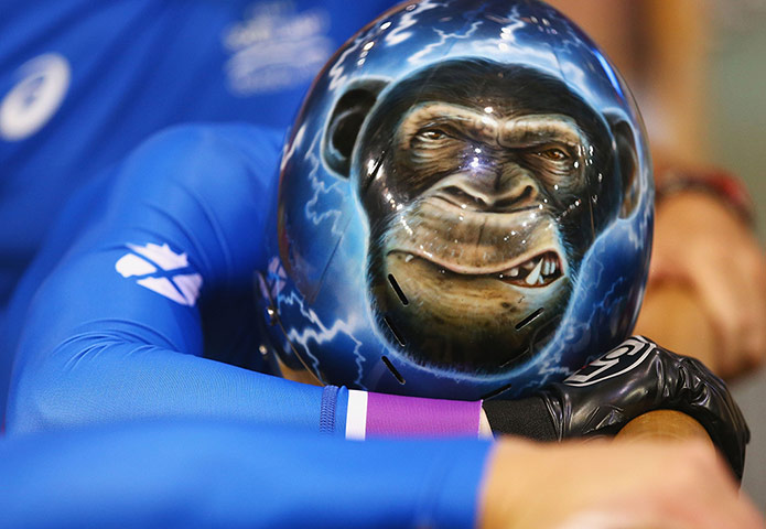 weirdsport: Neil Fachie's Chimp helmet
