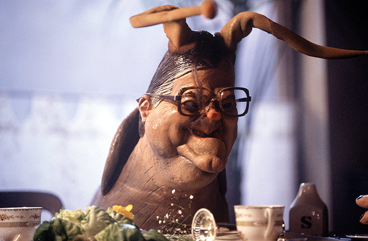 Spitting Image: Kenneth Baker, snail puppet