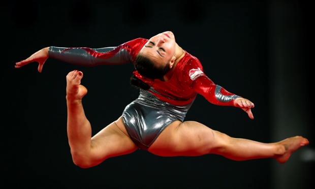 Gold medal-tastic, Claudia Fragapane of England competes during the Women's Floor Final at Glasgow 2014 Commonwealth Games where she won four gold medals.