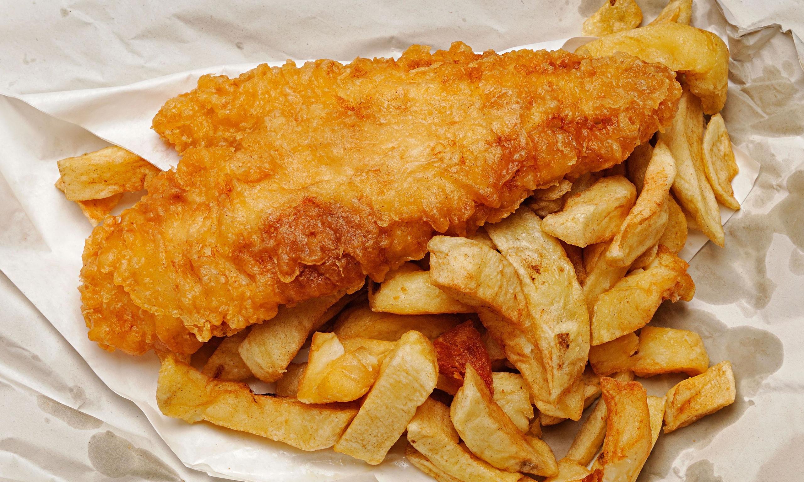 Healthy Fish And Chips Image