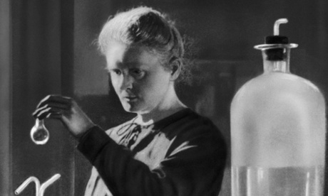 A woman doing some science.
