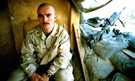 Peter Wengerter, sniper, one of the US marines guarding the American embassy in Afghanistan, 2002