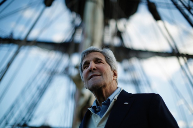 US secretary of state John Kerry visits the Australian National Maritime Museum in Sydney