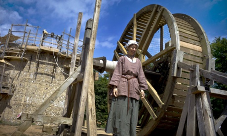 A worker poses construction site of the 