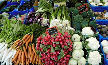 Vegetables on a market stall