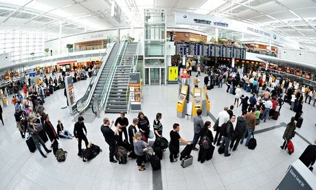 Stranded passengers at Munich's airport