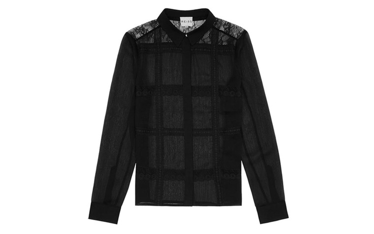 Shirts to buy now: Shirts to buy now - black sheer lace shirt by Reiss