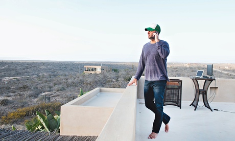 Giacomo Conti working from home in Todos Santos, Mexico