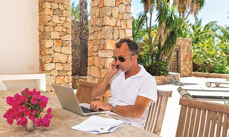 Julian Pittam at home in Ibiza