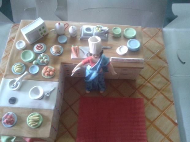 'My mom's birthday cake: She loves to cook and we wanted a cake to reflect that.'