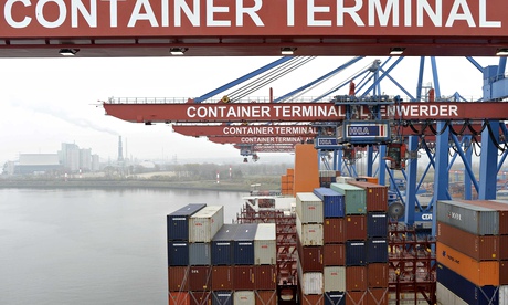 German exports at Hamburg