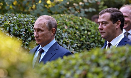 Vladimir Putin and Dmitry Medvedev 