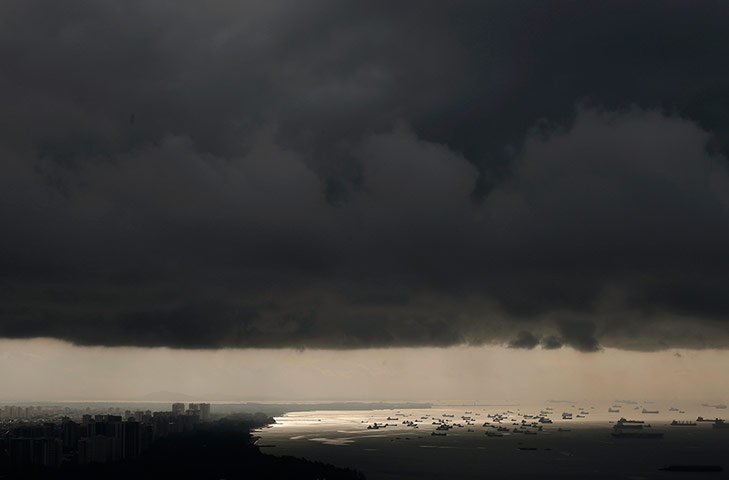 20 Photos: Vessels anchor as storm clouds gather over the east coast of Singapore