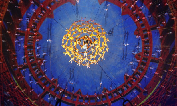 Gold, blue and red.