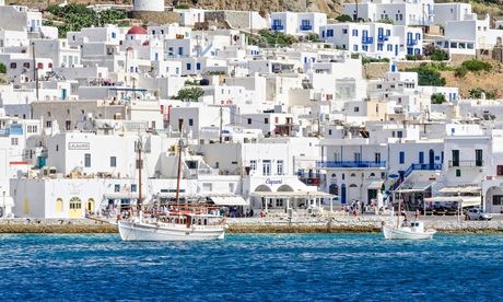 The whitewashed buildings of Mykonos town, favourite of the 60s jet set and now back in fashion with