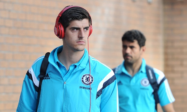 The team news is in and, after making his debut almost exactly ten years ago in a 1-0 victory over Manchester United,  Chelsea's Petr Cech has been replaced in goal by Thibaut Courtois, seen here arriving at Turf Moor.
