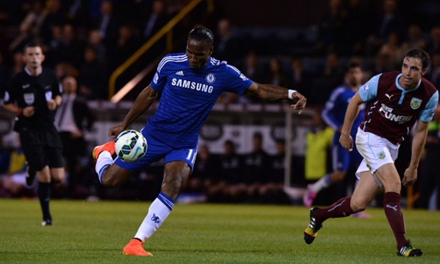 There's still time for Didier Drogba to make his second debut for Chelsea.  He almost has a goal too with this effort just going wide.