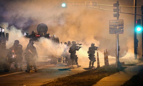 Police in Ferguson