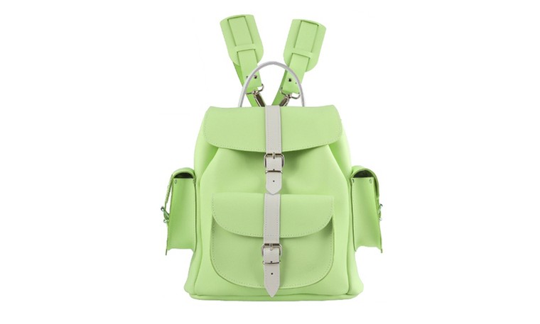 10 of the best rucksacks: 10 of the best rucksacks - pistachio green and white leather by Grafea