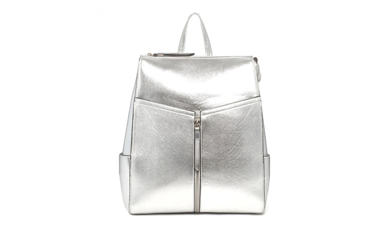 10 of the best rucksacks: 10 of the best rucksacks - silver zip rucksack by New Look