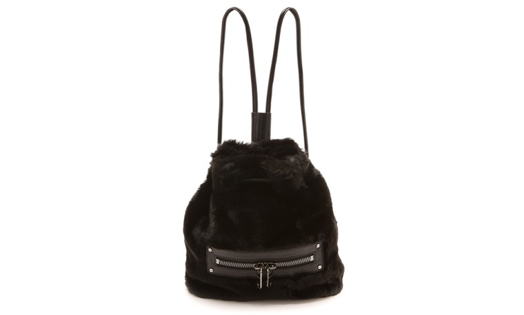 10 of the best rucksacks: 10 of the best rucksacks - black faux fur rucksack by Milly