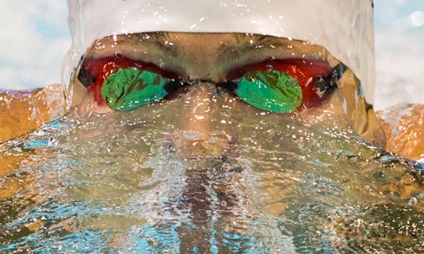 Germany's Markus Deibler competes in a men's 200m medley heat at the LEN Swimming European Championships in Berlin, Germany.
