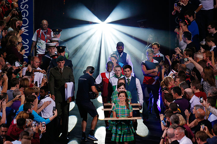 Tom Jenkins day 10: Nicola Adams comes out for the presentation of her gold medal