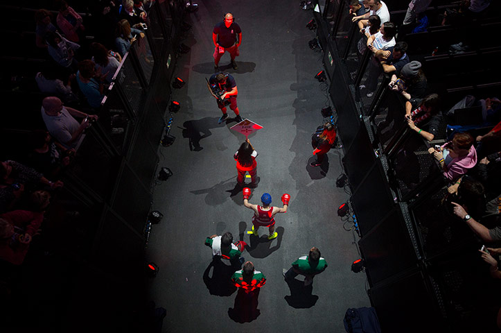 Tom Jenkins day 10: Michaela Walsh of Northern Ireland prepares to enter the arena 