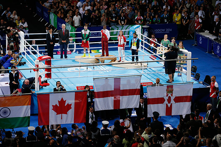 Tom Jenkins day 10: Nicola Adams watches the flags go up