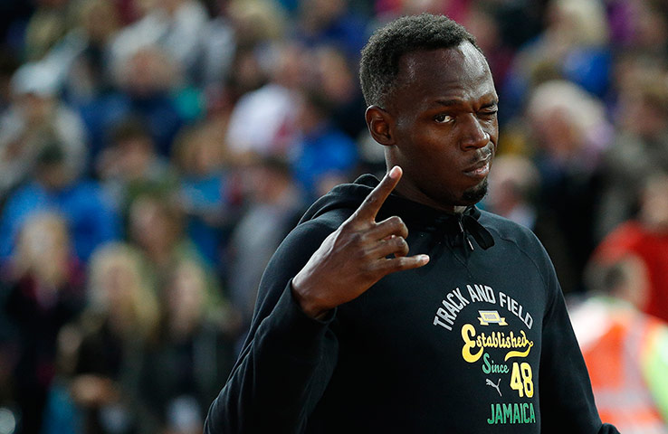 Usain Bolt by Tom Jenkins: Usain Bolt winks