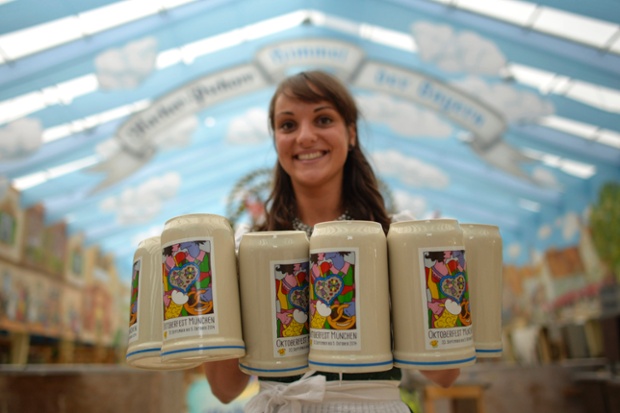 With just four weeks until Oktoberfest, the official 2014 beer mug is presented in Munich