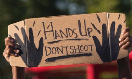 hands up cardboard sign
